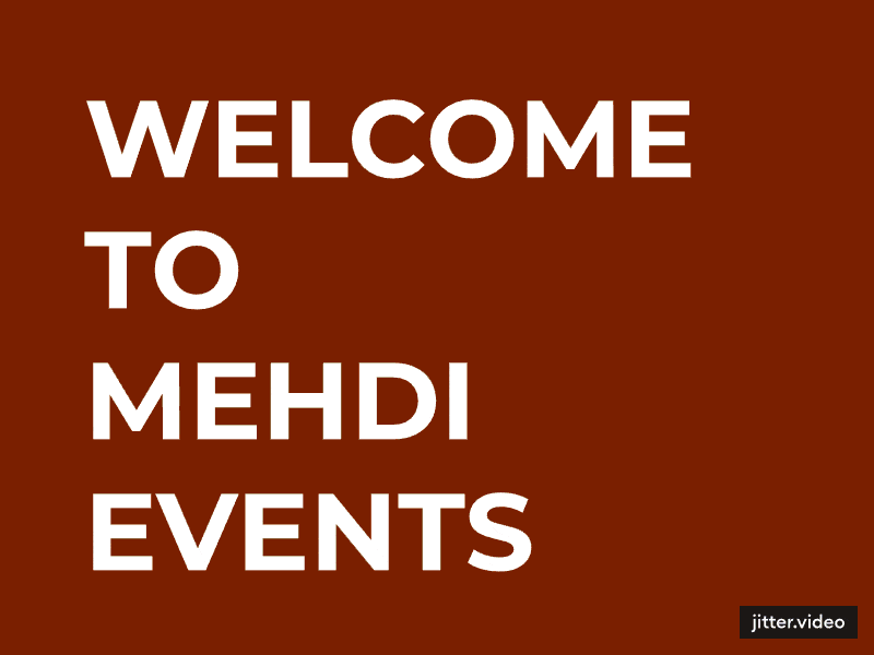 Welcome to Mehdi Events background on home page